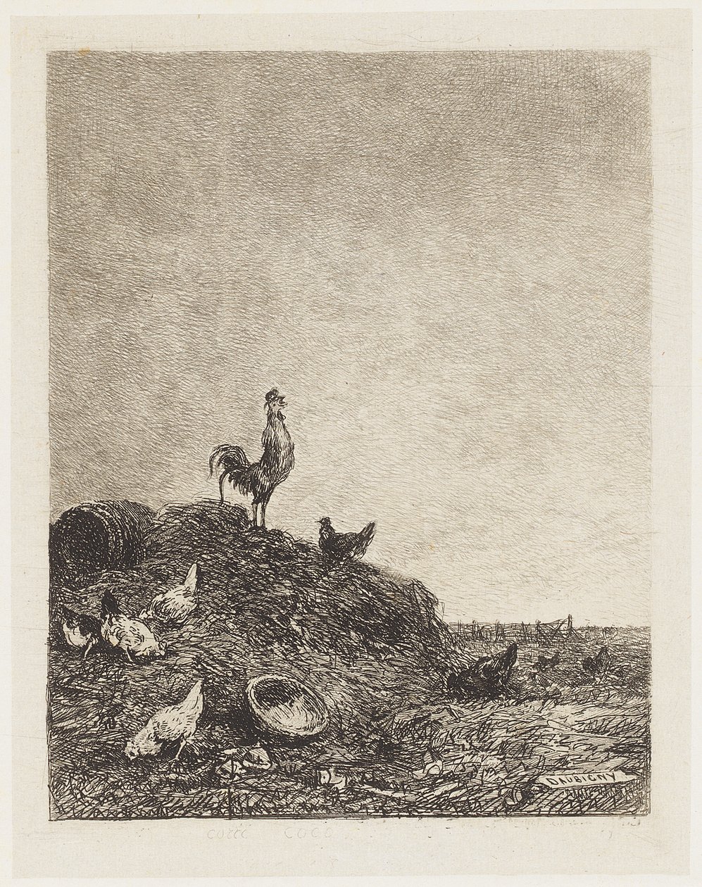 Der Gesang des Hahns von Charles Francois Daubigny