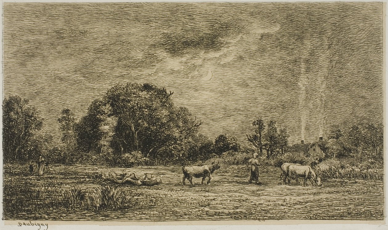 Mondaufgang von Charles Francois Daubigny