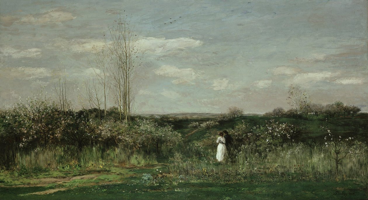 Frühlingslandschaft, 1862 von Charles Francois Daubigny