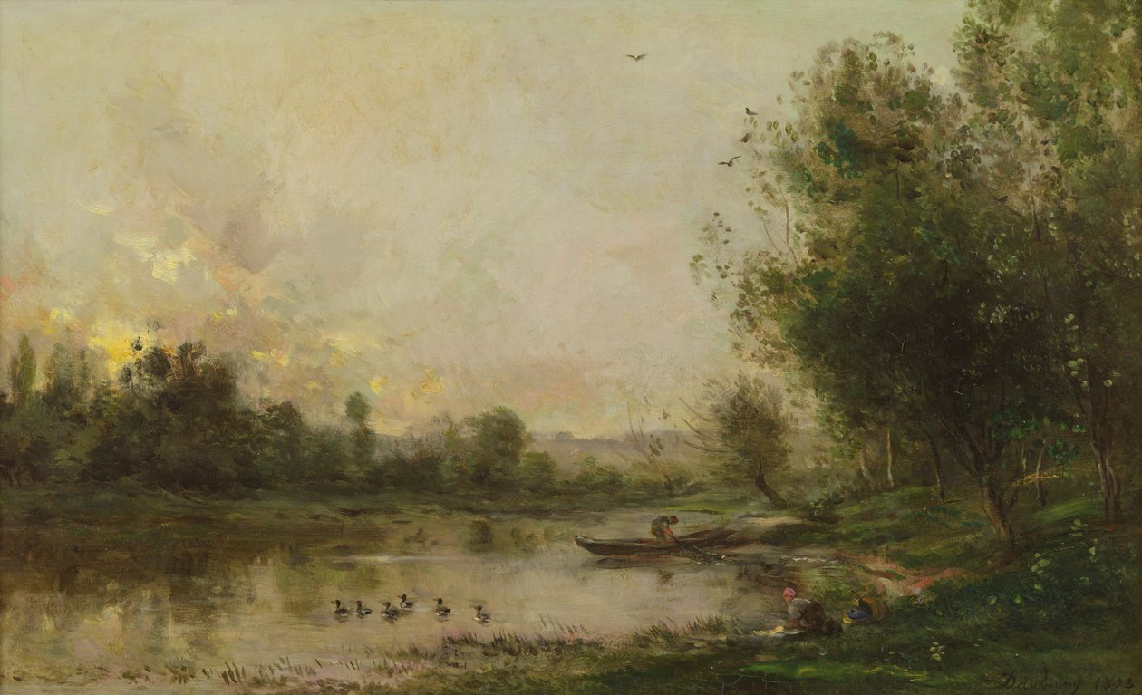 Die Ufer der Oise, 1873 von Charles Francois Daubigny