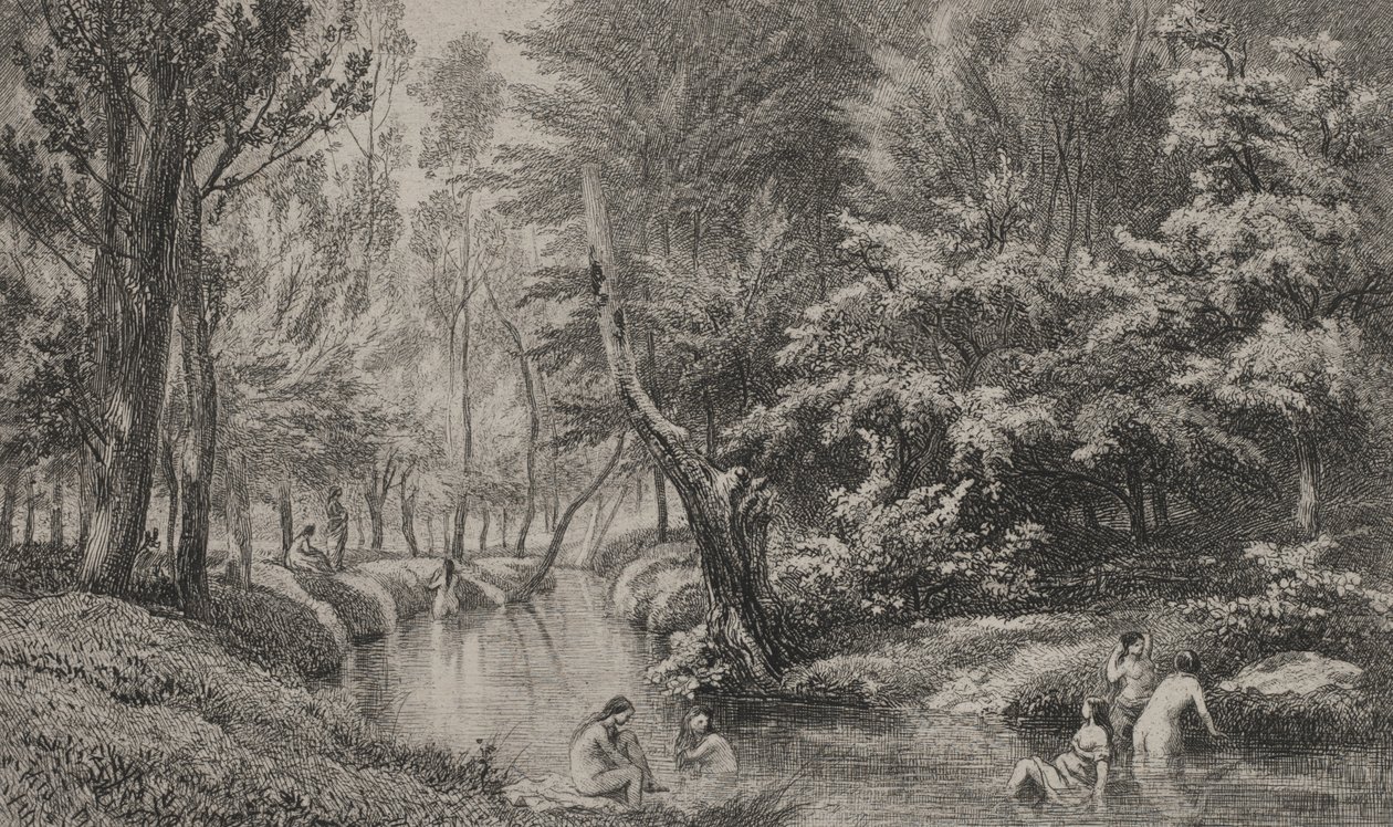 Die Badenden von Charles Francois Daubigny