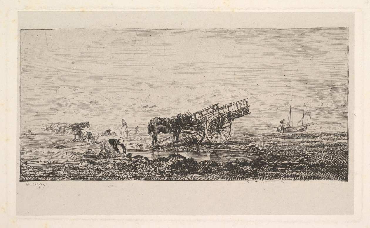 Der Strand von Villerville, 1837-78 von Charles Francois Daubigny