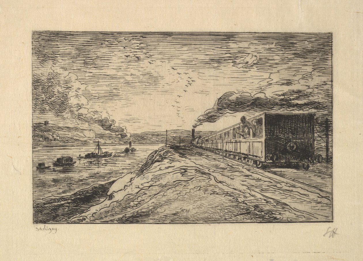 Die Abreise, 1861 von Charles Francois Daubigny