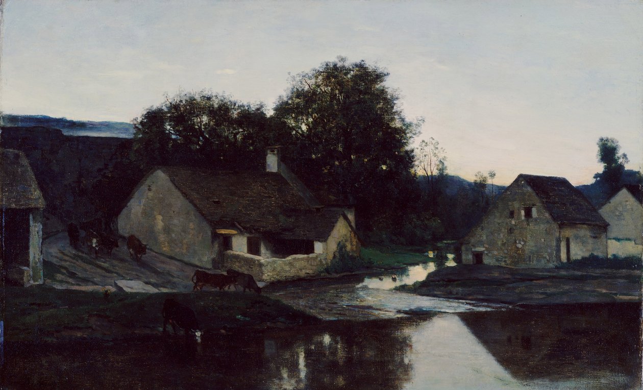 Das Dorf Optevoz, ca. 1852 von Charles Francois Daubigny
