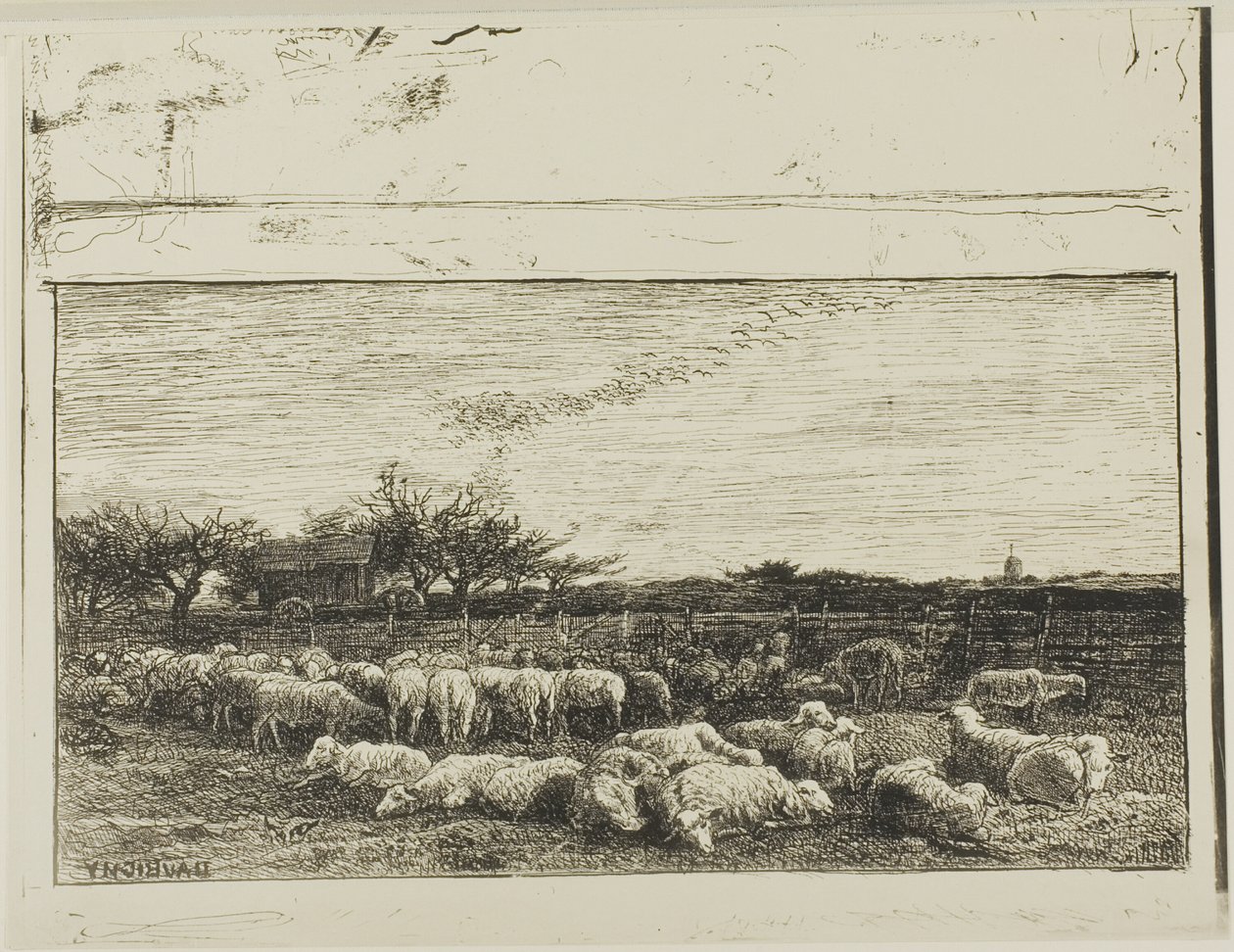Der große Schafstall von Charles Francois Daubigny
