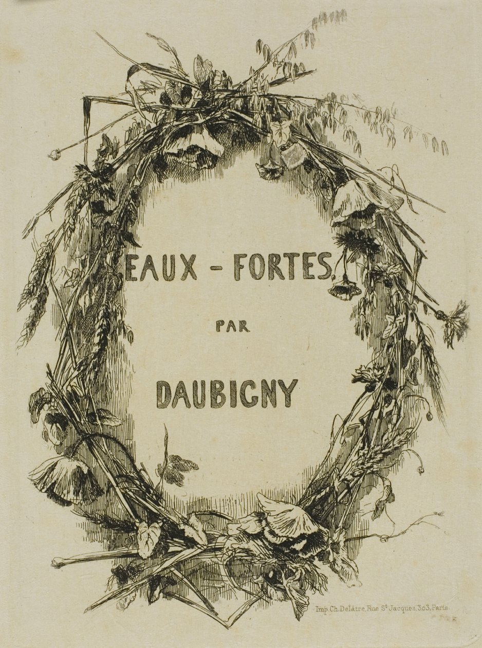Kranz aus Wildblumen, Frontispiz von Charles Francois Daubigny