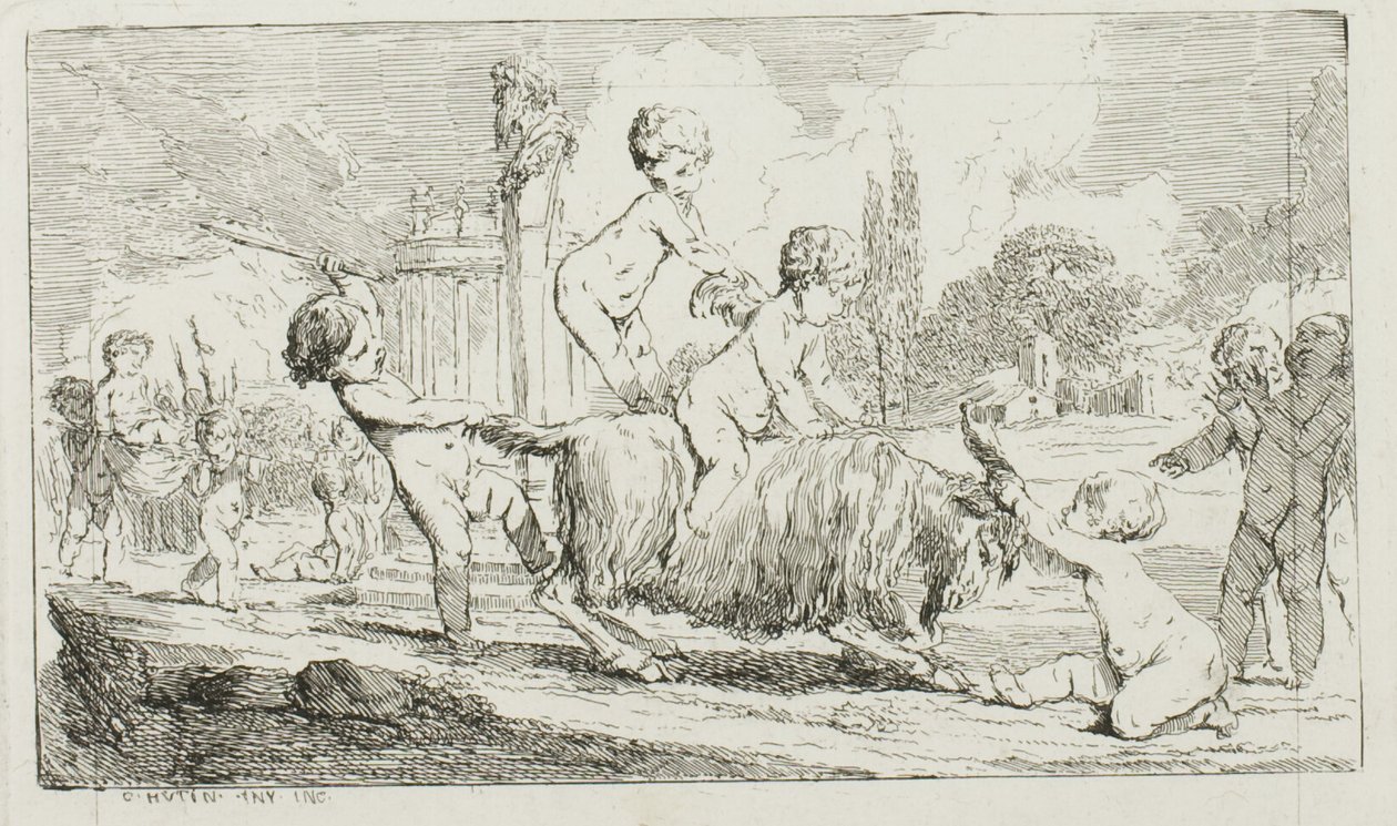 Kinder spielen von Charles Francois Hutin