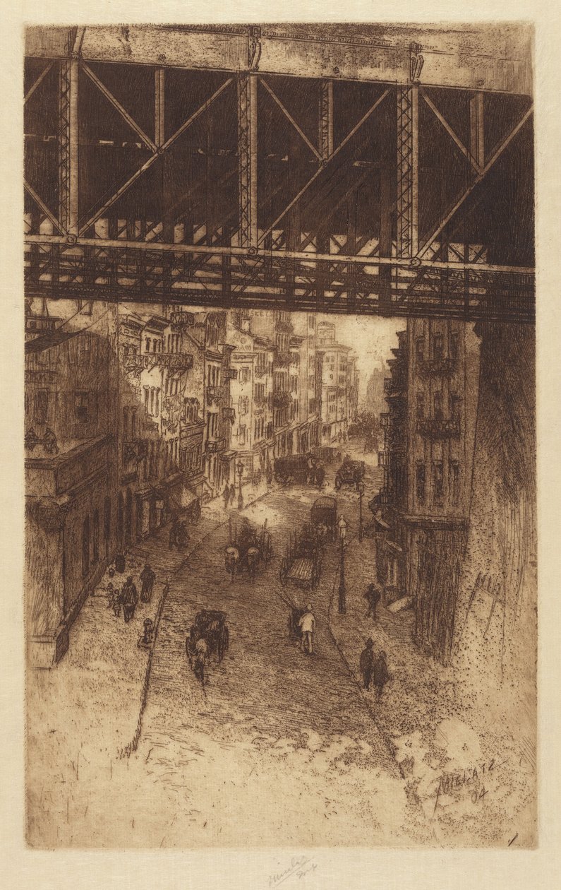 Cherry Street, N.Y. von Charles Frederick William Mielatz