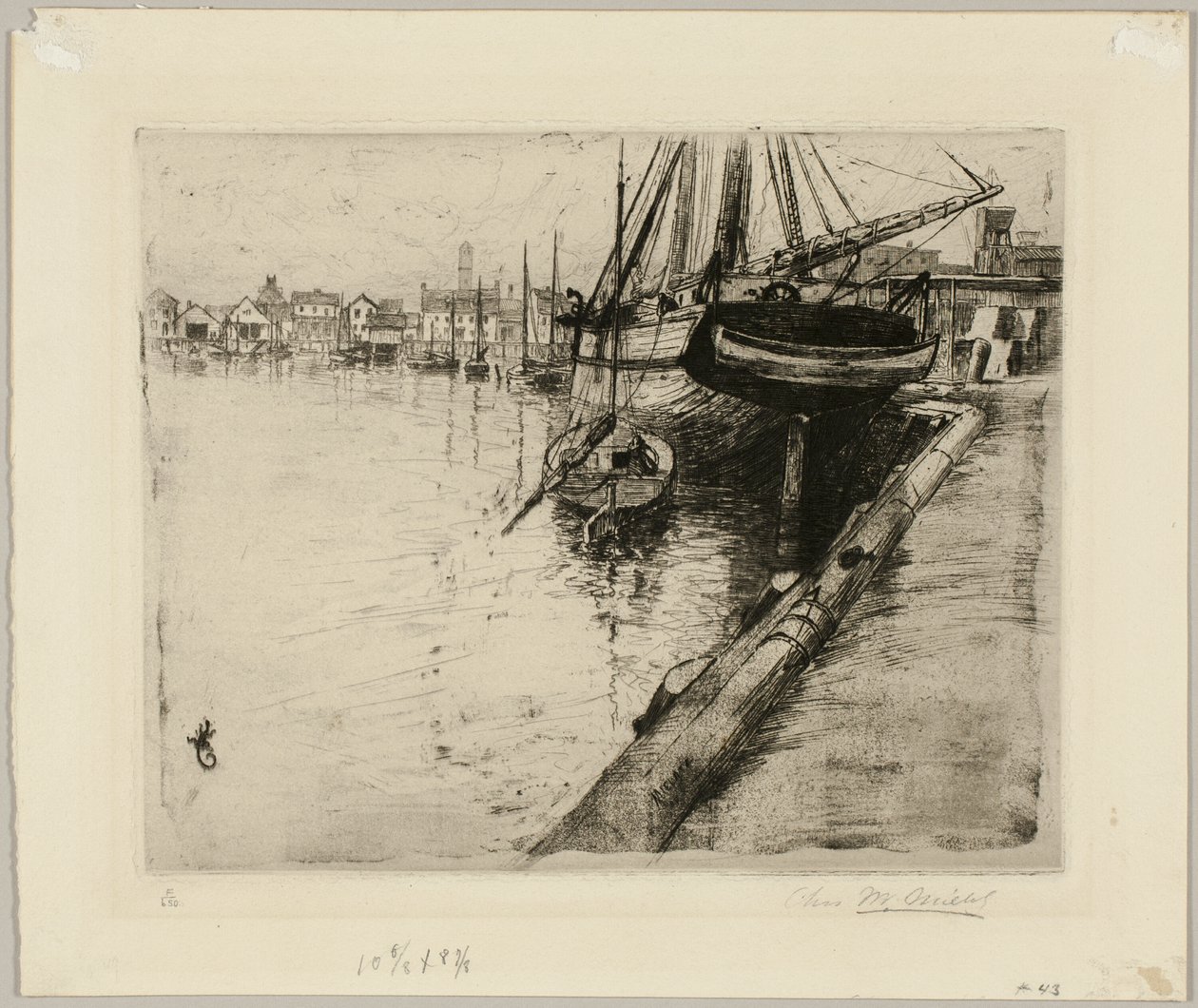 Dock, New Yorker Fluss von Charles Frederick William Mielatz