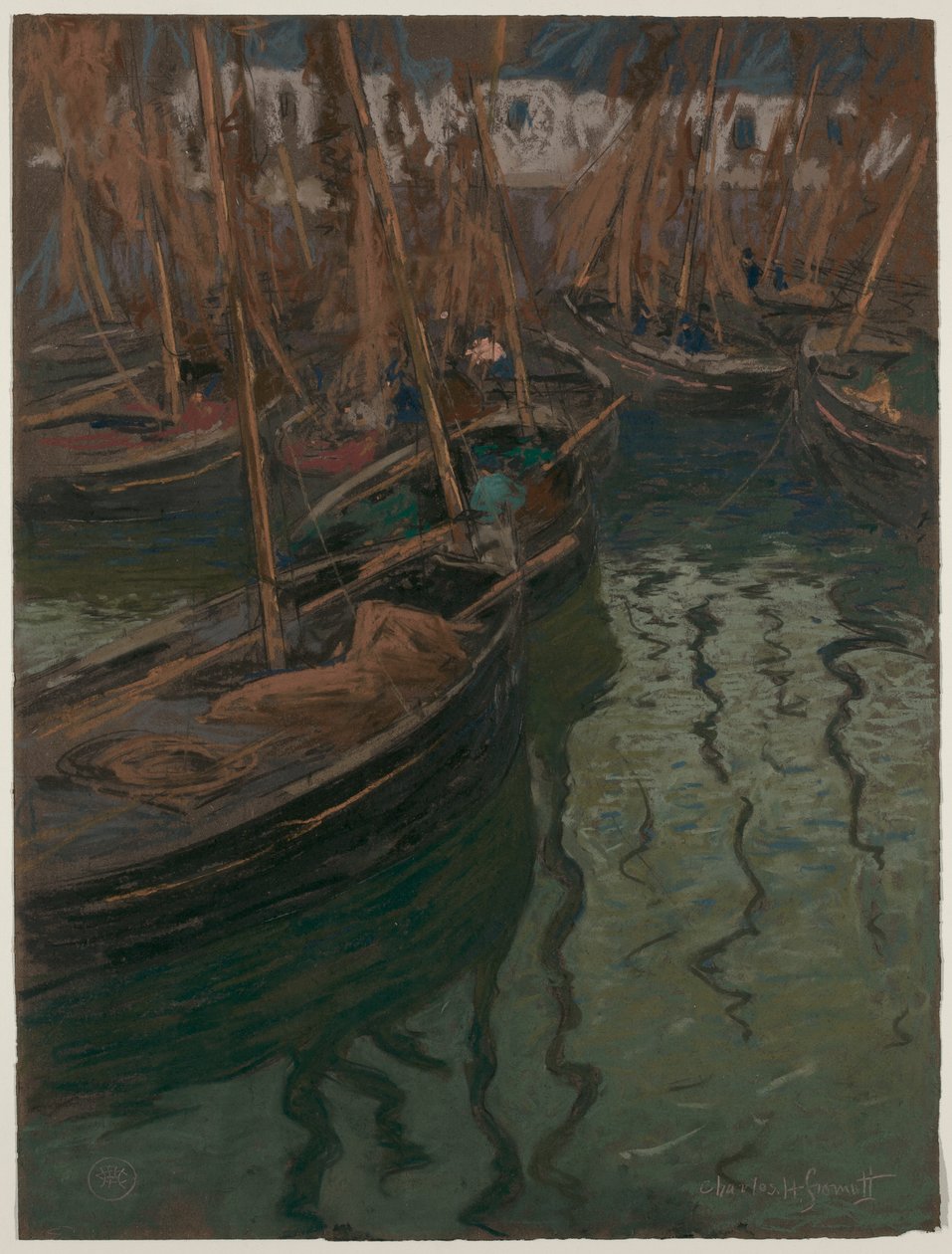 Ein Dock-Harmonie--Fischerboote von Charles Fromuth