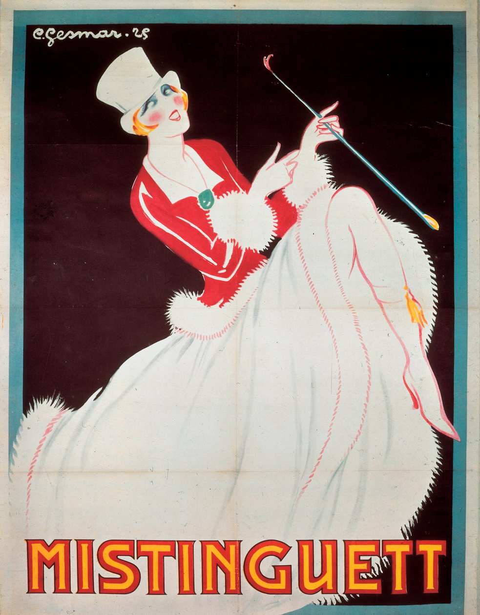 Plakat von Mistinguett von Charles Gesmar