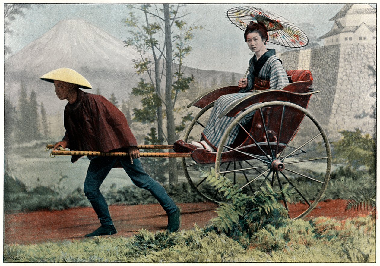 Rikscha, Kutsche Japans von Charles Gillot