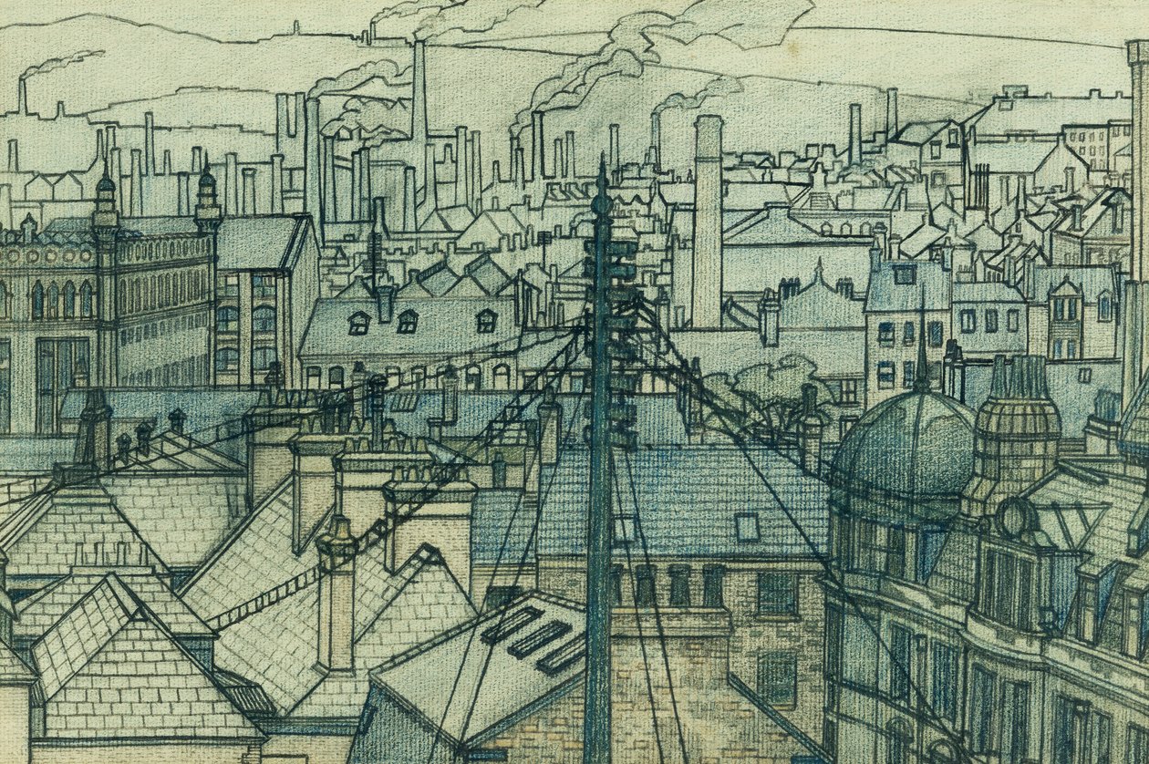 Dächer von Leeds von Charles Ginner