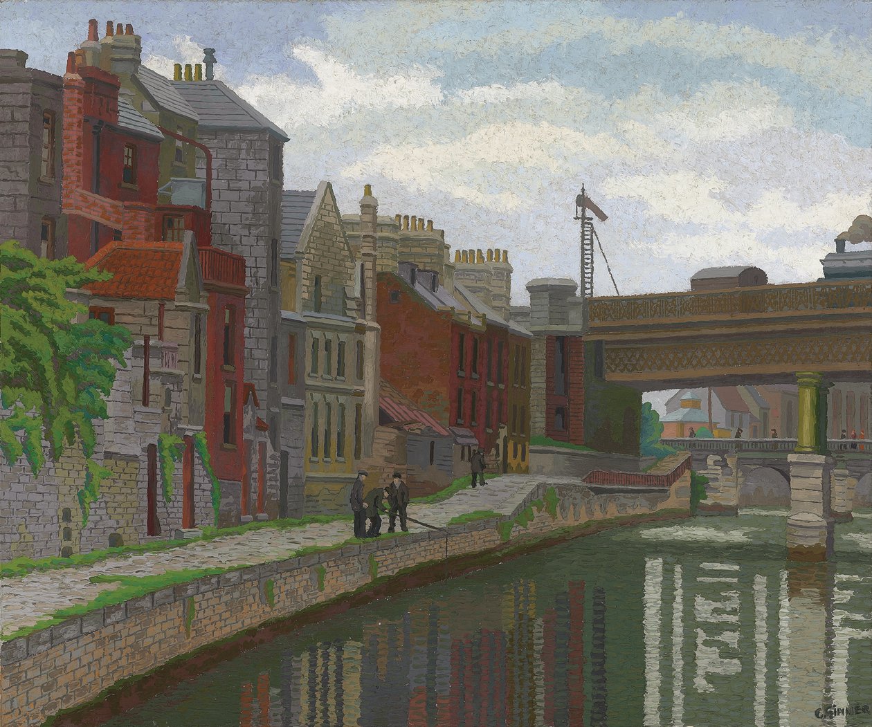 Alte Häuser, Bath von Charles Ginner