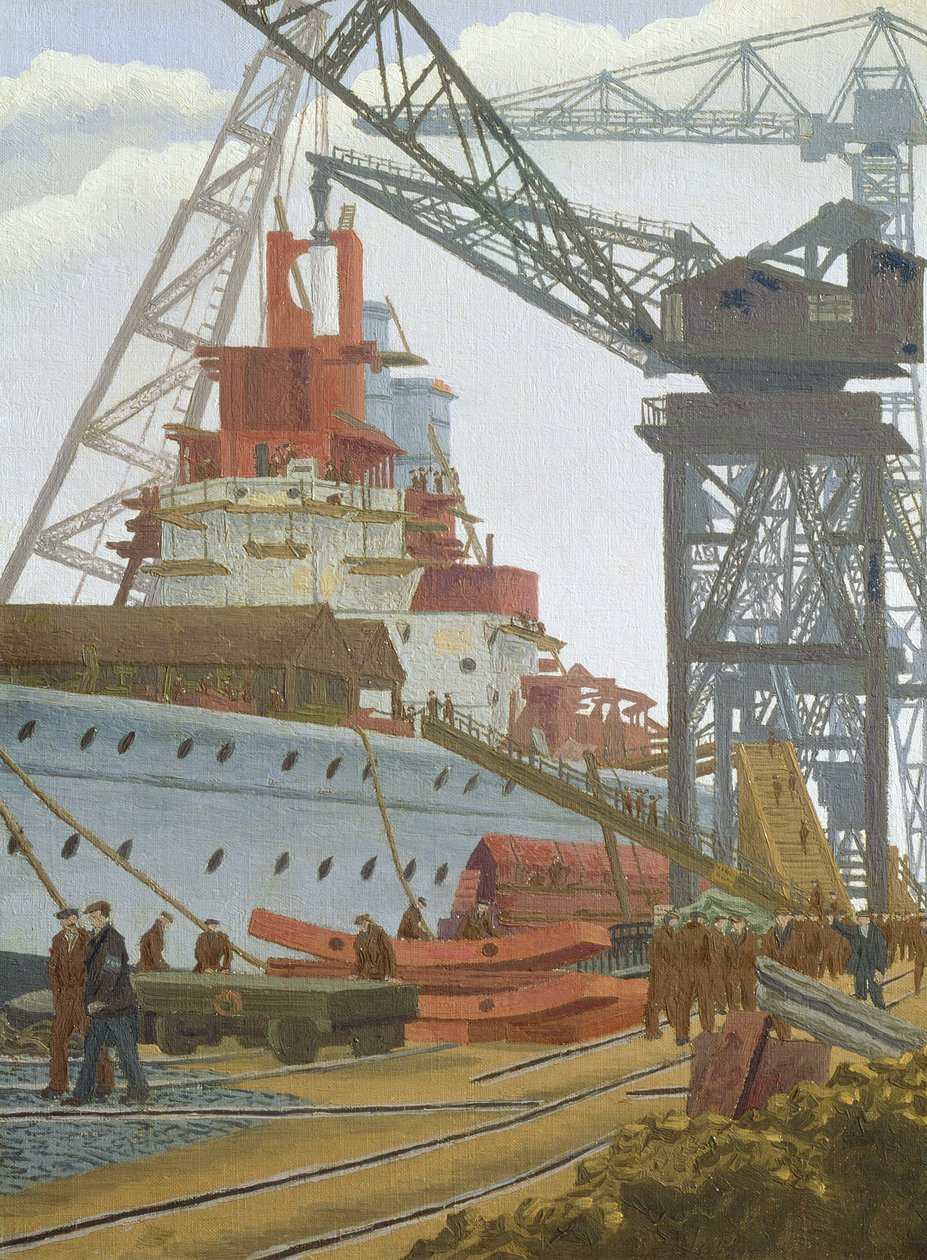 Der Bau der HMS Prince of Wales von Charles Ginner