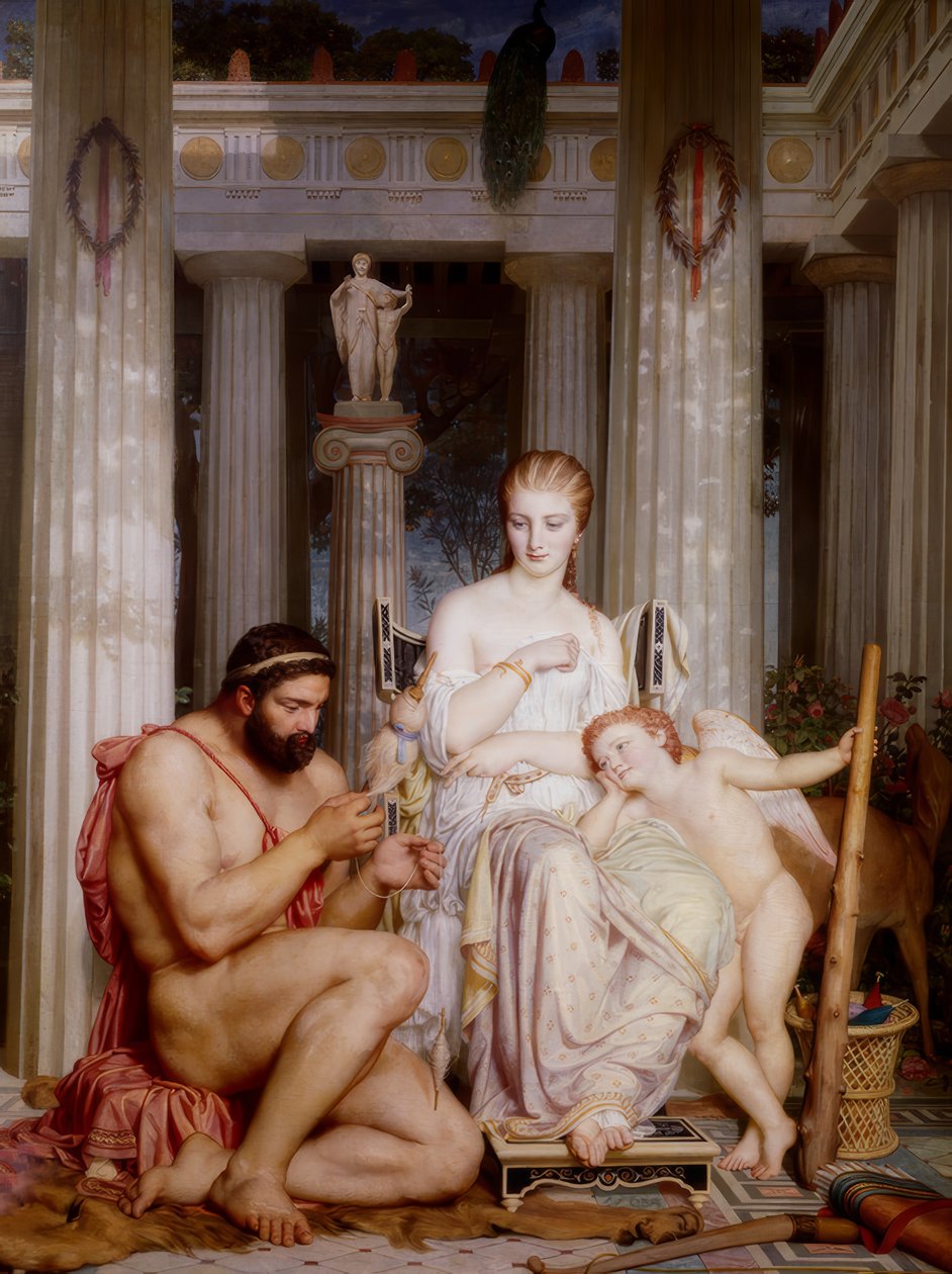 Herkules zu Füßen Omphales von Charles Gleyre