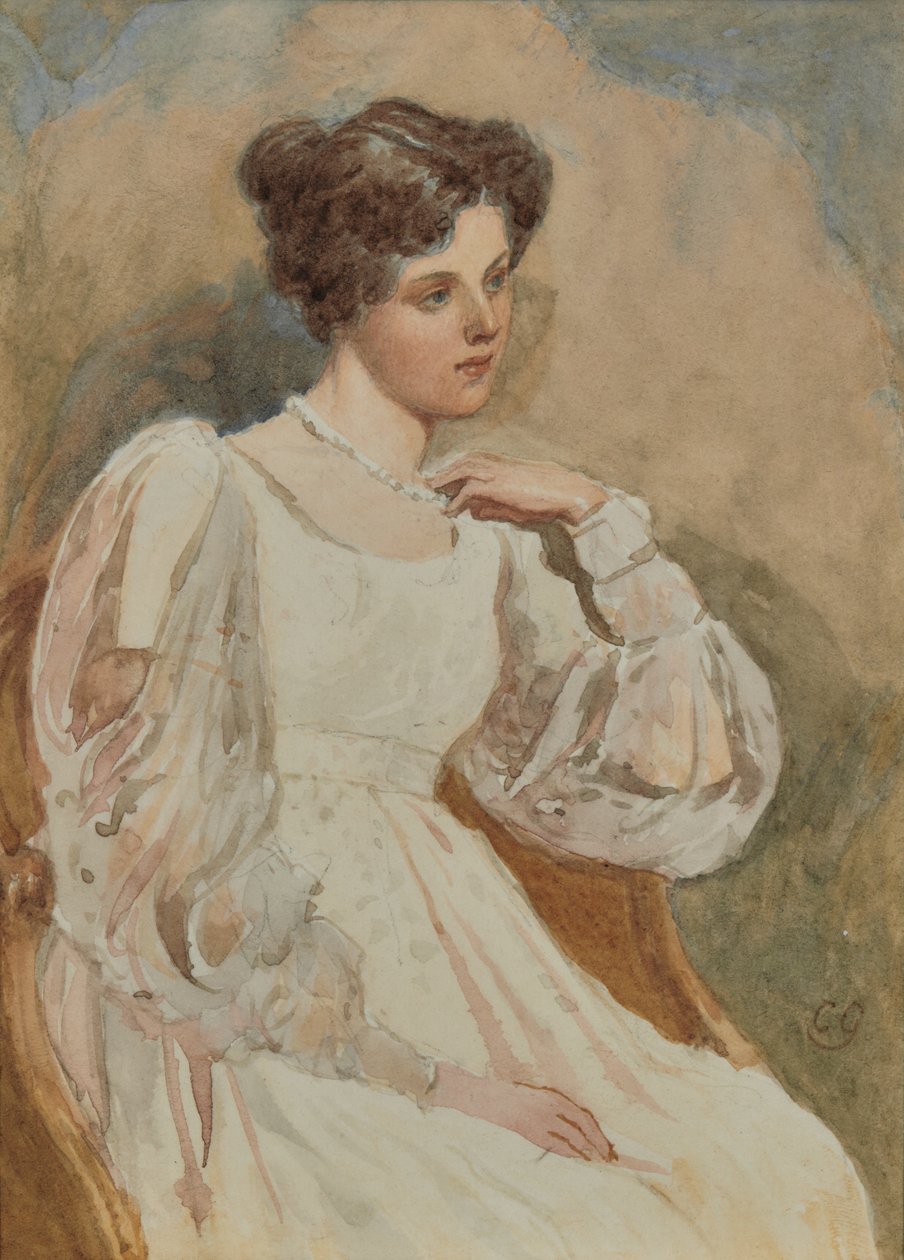 Skizze eines jungen Mädchens von Charles Green