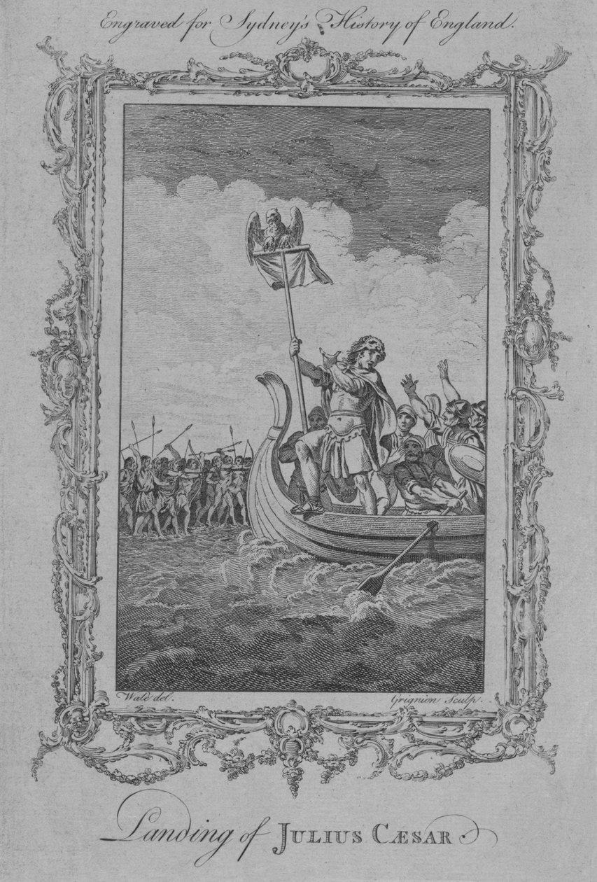 Landung von Julius Caesar, 1773 von Charles Grignion