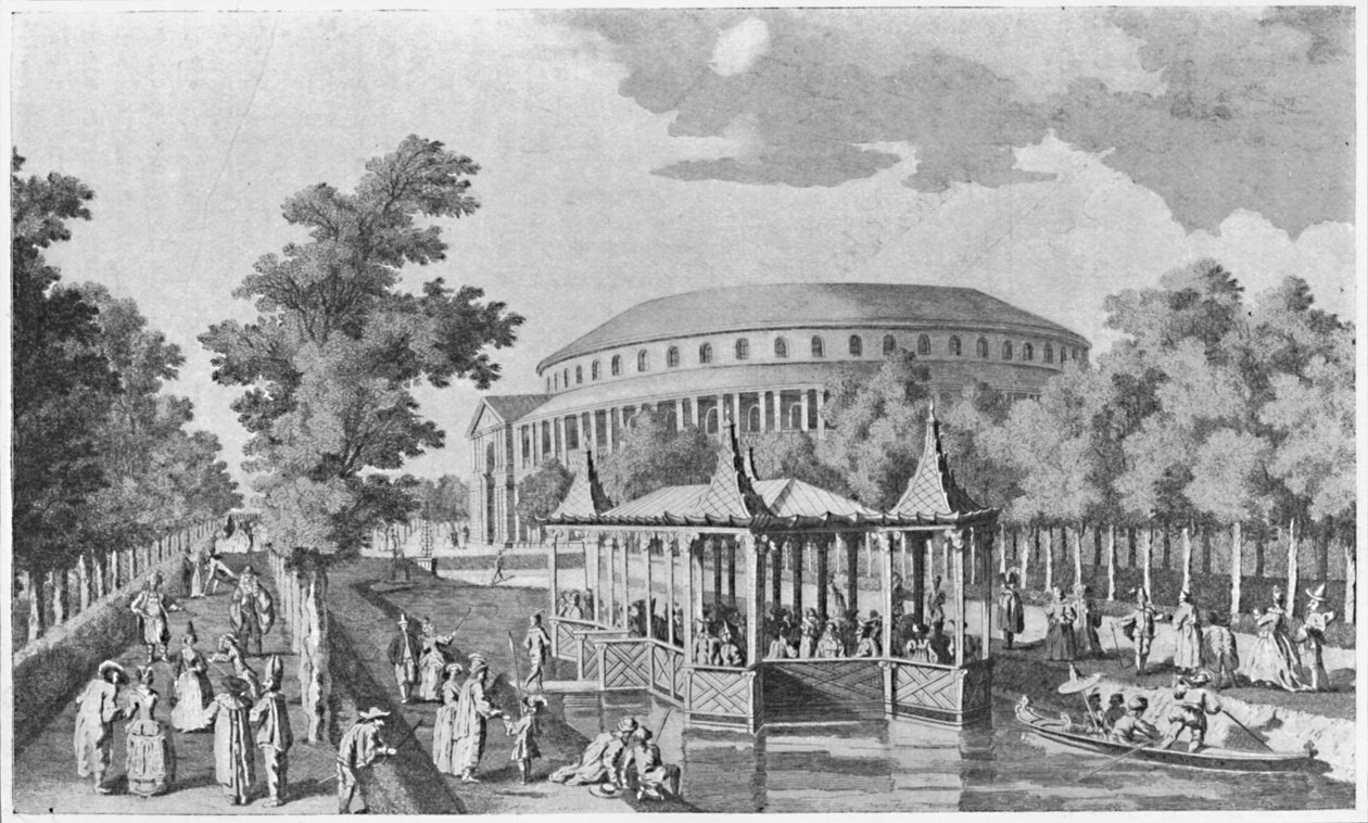 Ranelagh im Jahr 1752, nach Canaletto, um 1750, 1904 von Charles Grignion