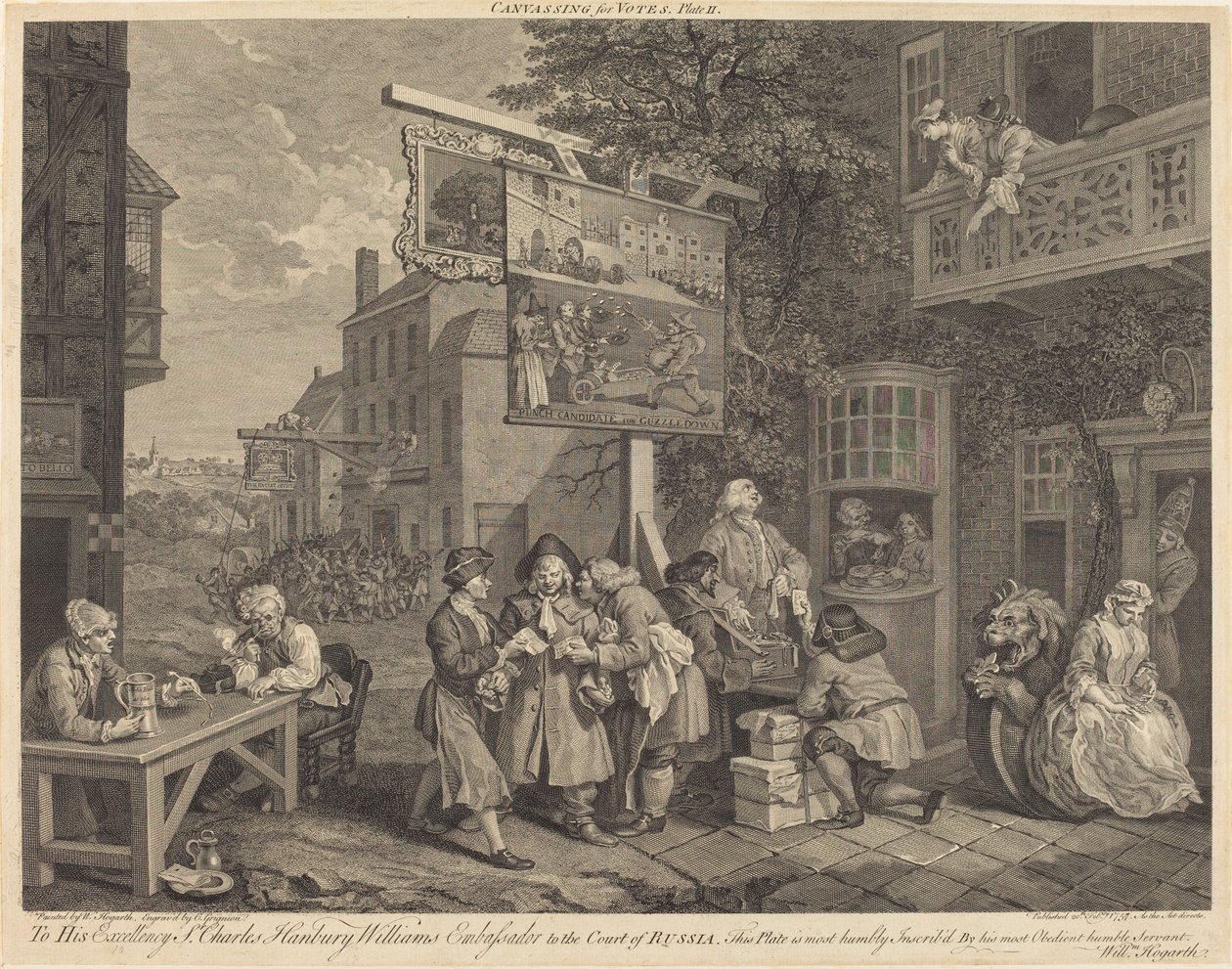 Stimmenfang von Charles Grignion after William Hogarth