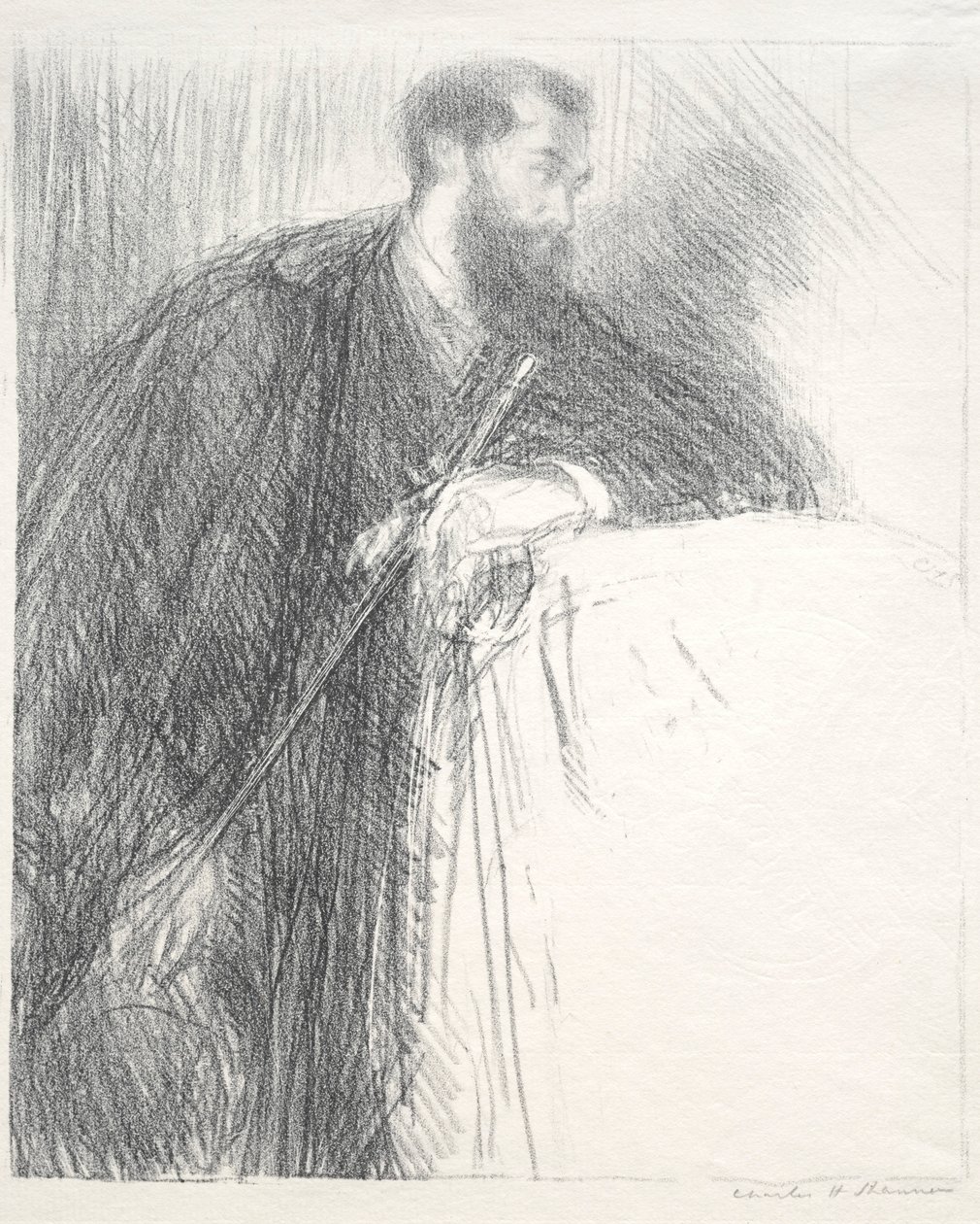 Lucien Pissarro, 1895 von Charles Haslewood Shannon