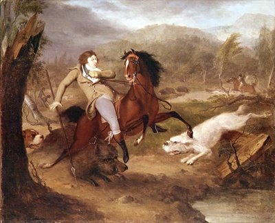 Eine Wildschweinjagd von Charles Henry Schwanfelder