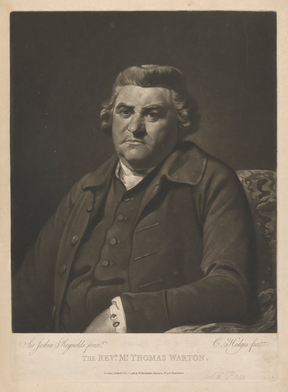 Reverend Thomas Warton von Charles Howard Hodges