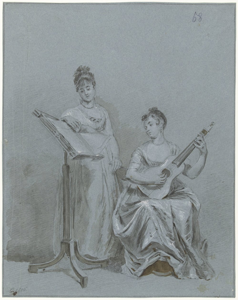 Zwei musizierende Damen von Charles Howard Hodges