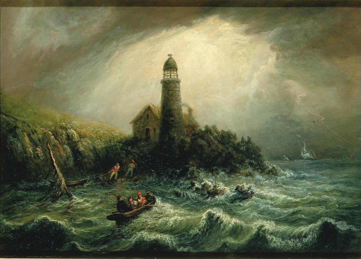 Meeresblick auf Cape Poge Leuchtturm von Charles Hubbard