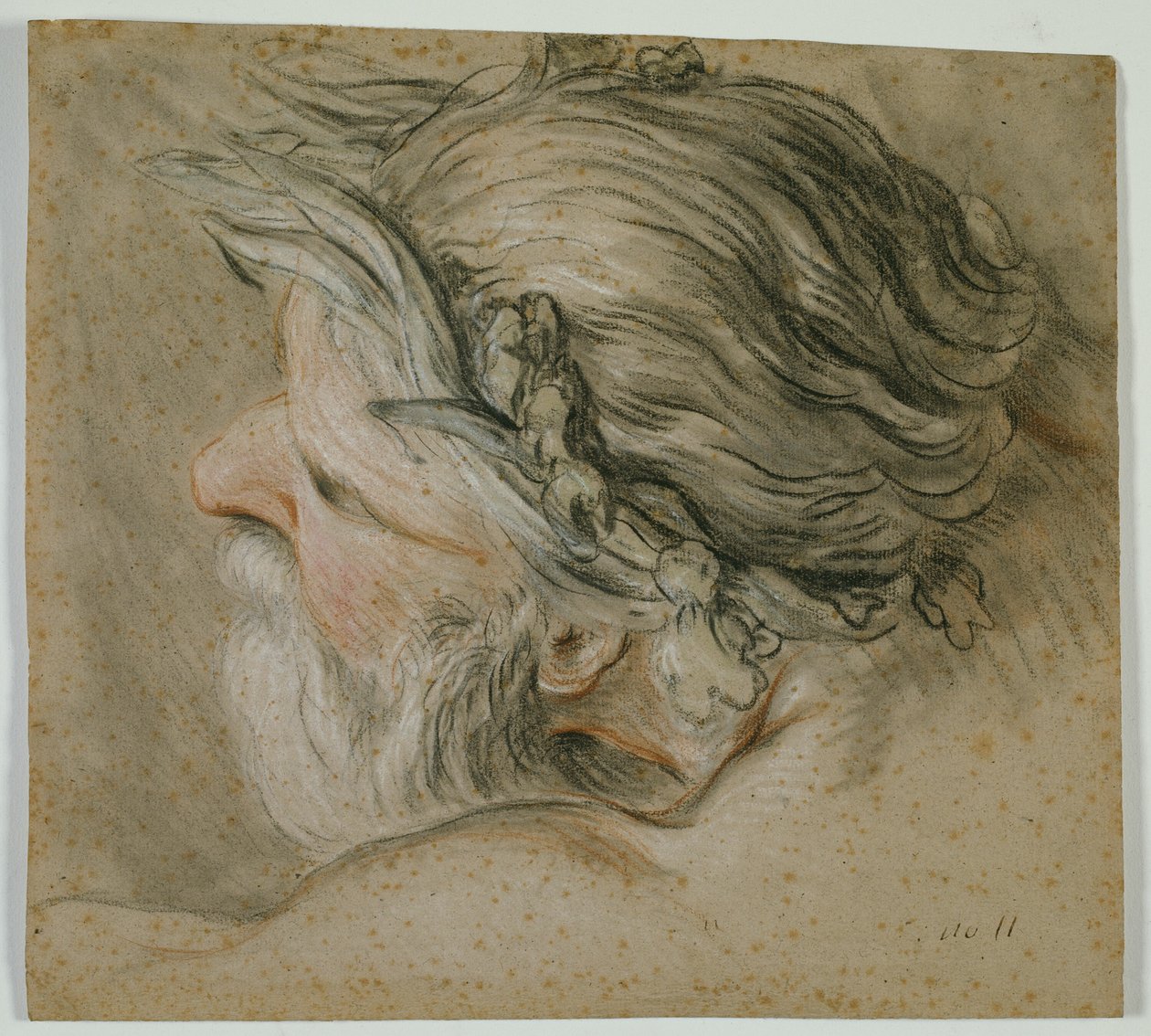 Kopf eines Meeresgottes von Charles Joseph Natoire