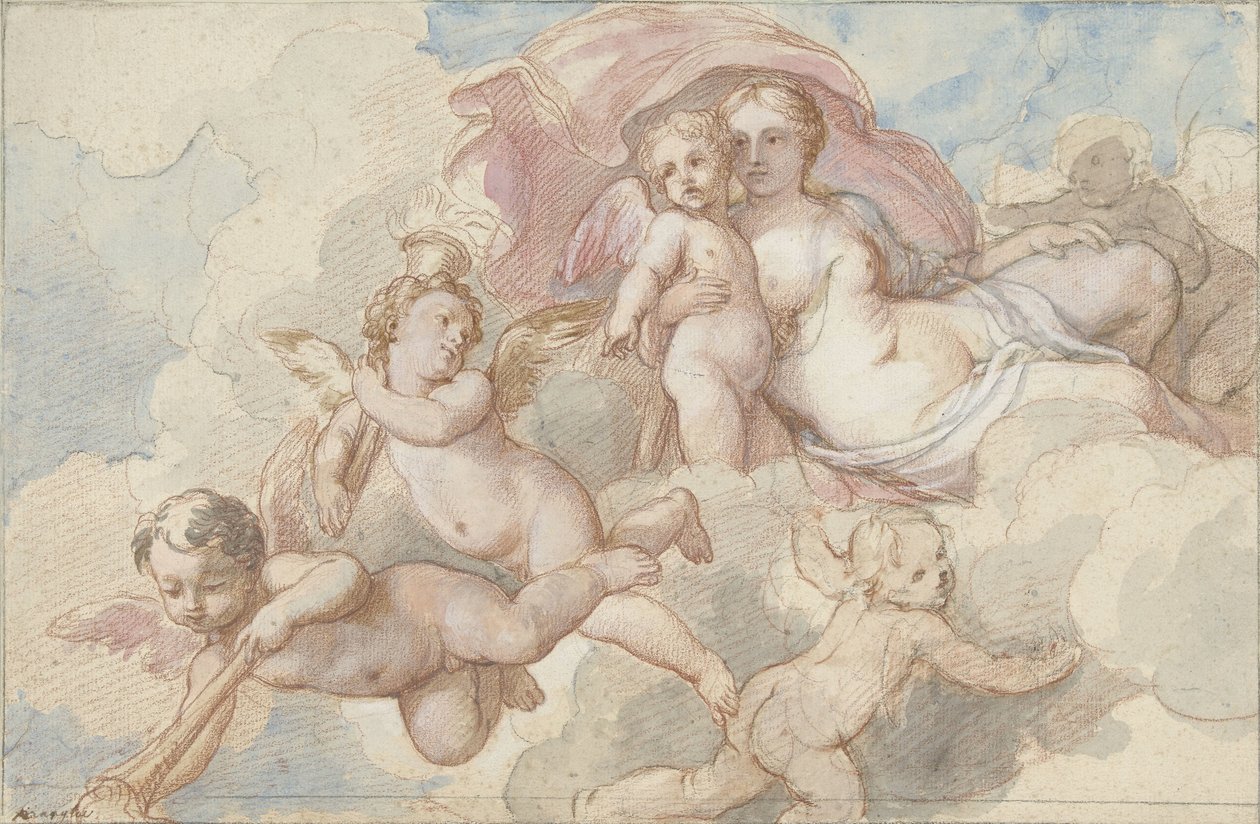 Venus mit Amor und Putti von Charles Joseph Natoire