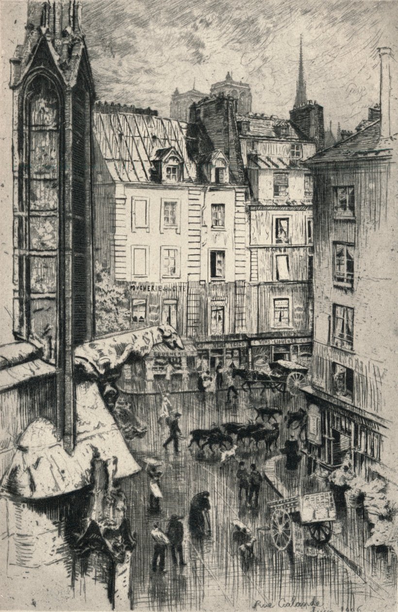 Rue Galande, 1915 von Charles Jouas