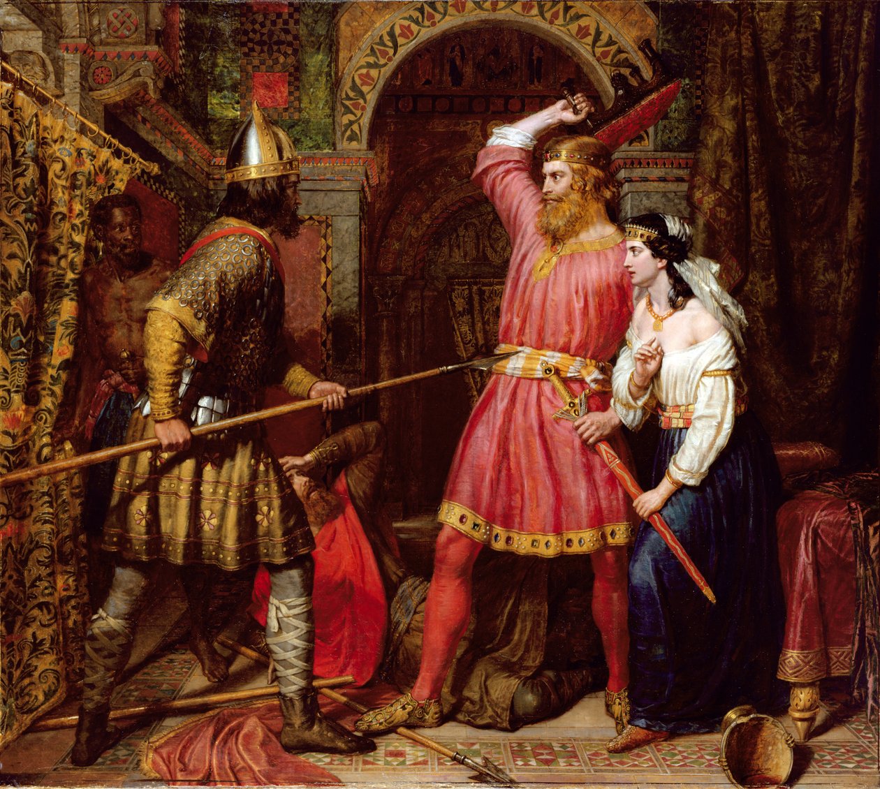 Ermordung von Alboin, König der Langobarden von Charles Landseer