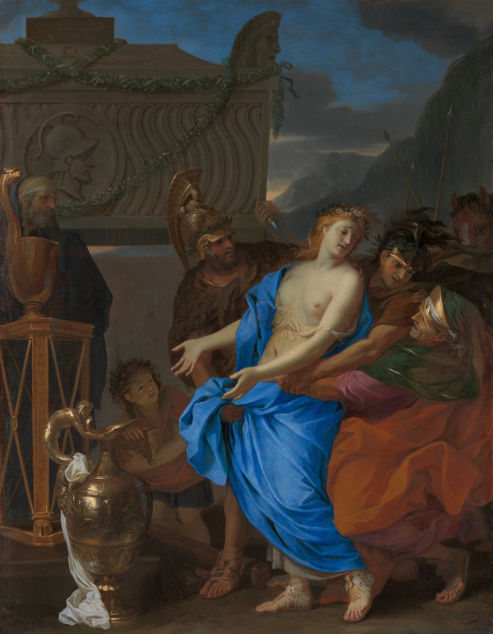 Das Opfer der Polyxena, 1647 von Charles Le Brun