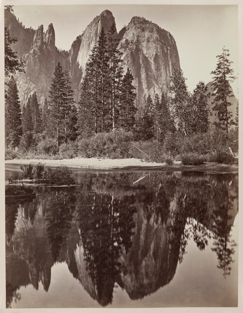 Cathedral Rocks und Spiegelungen, Yosemite, 1864 von Charles Leander Weed