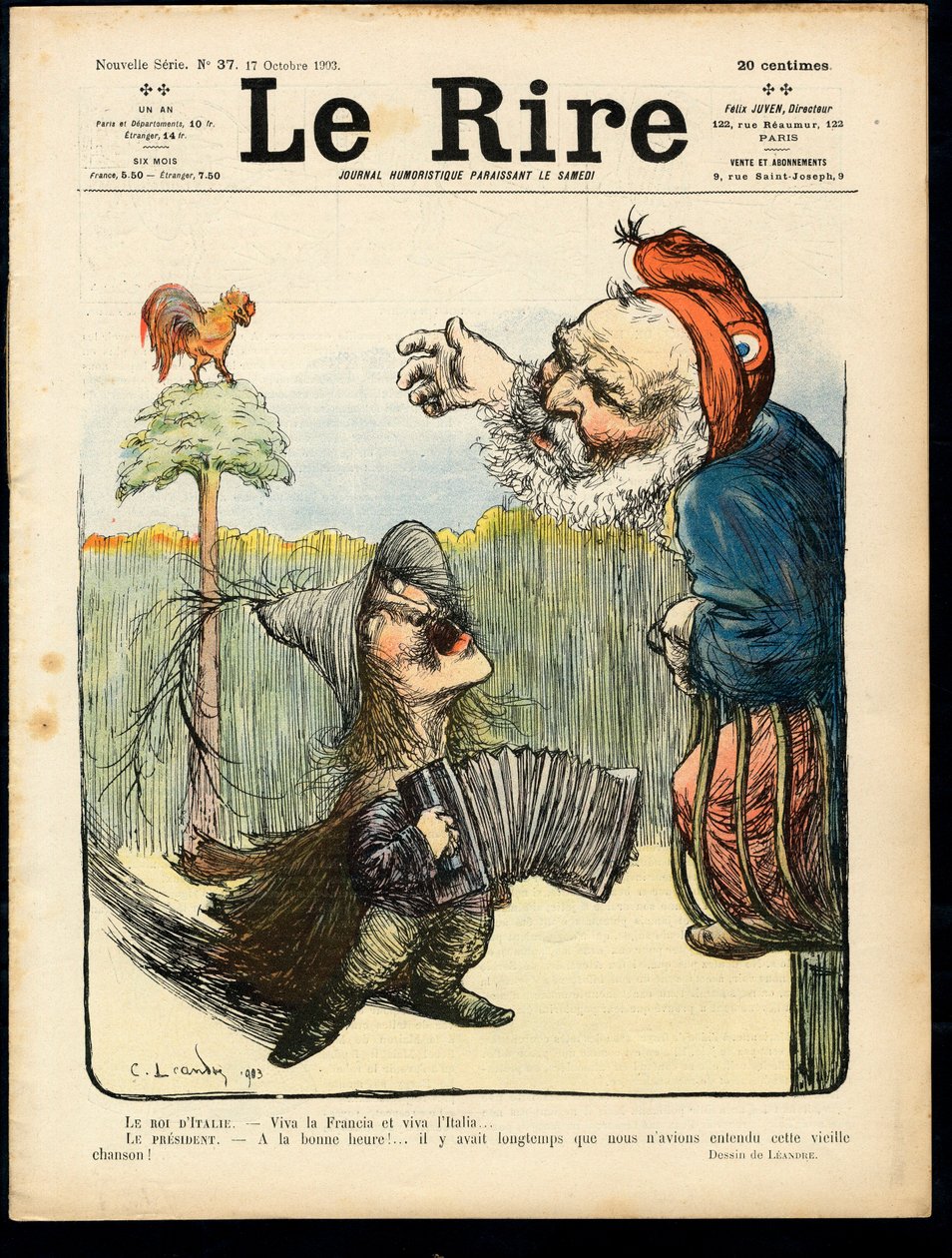 Cover von „The Laughter“, Satire in Farben von Charles Leandre