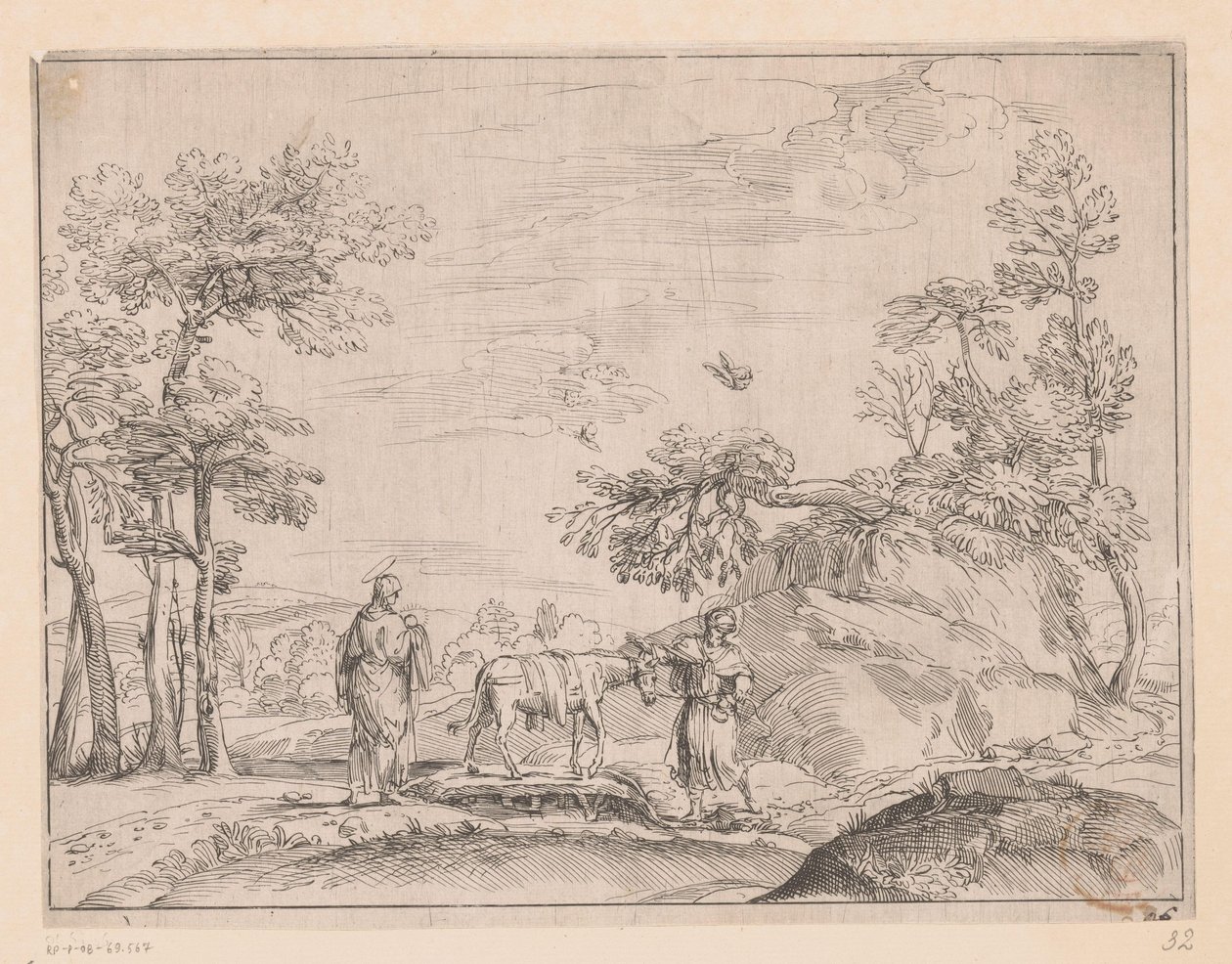 Flucht nach Ägypten von Charles Macé (attributed to)