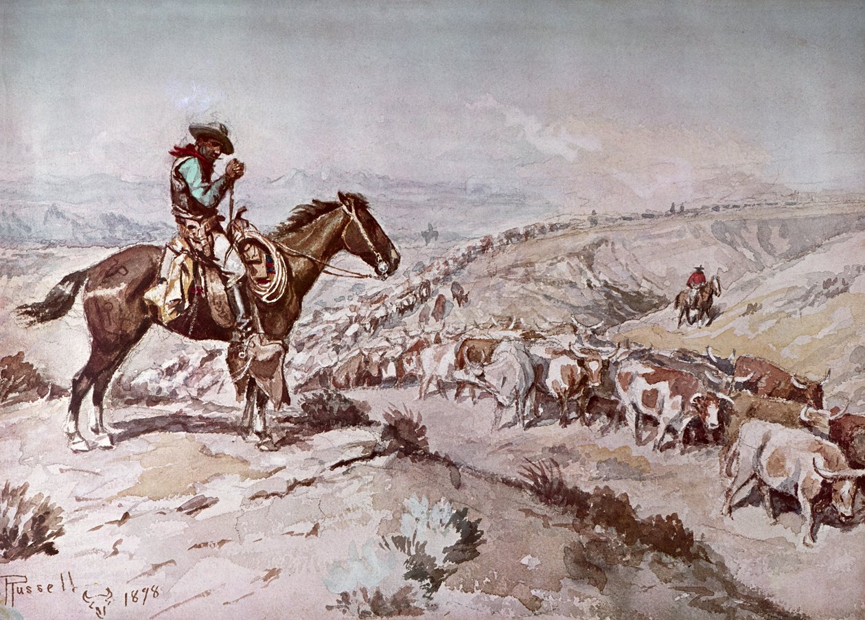 Viehtrieb von Charles Marion Russell