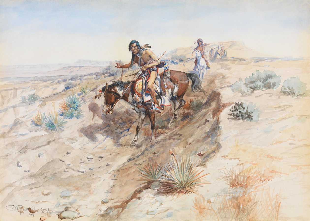 Indianerkrieger, 1899 von Charles Marion Russell