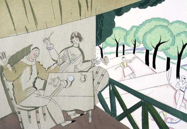 Tennisszene, ca. 1920 von Charles Martin