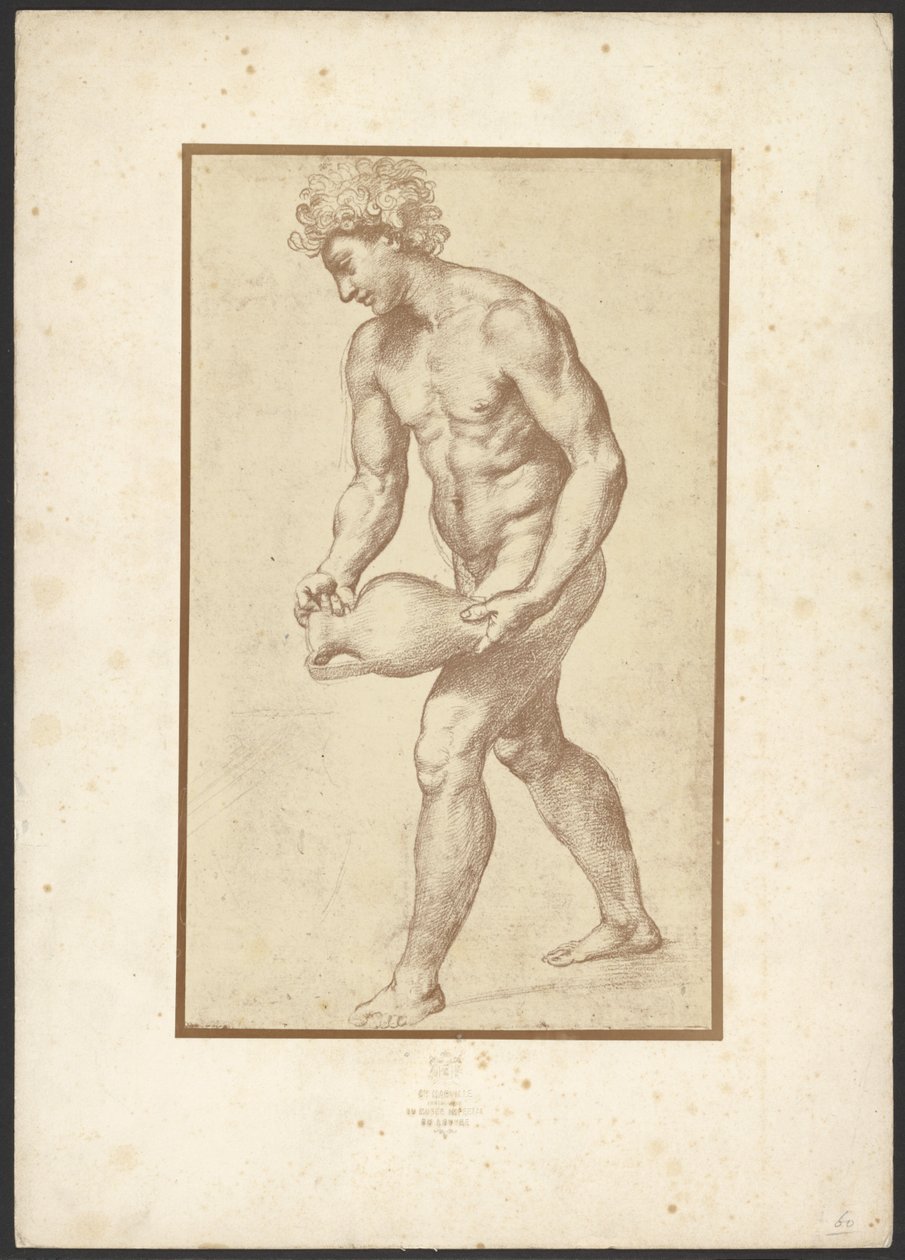 Mann mit einer Vase von Raphaël von Charles Marville