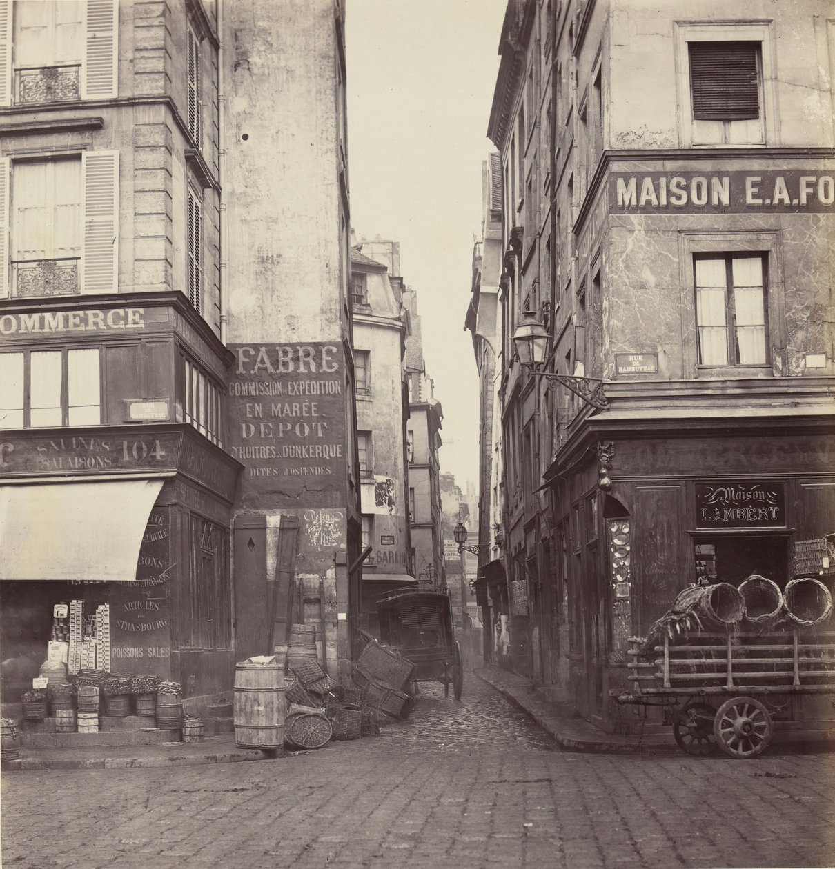 Rue Mondétour, de la rue Rambuteau, 1860er-70er von Charles Marville