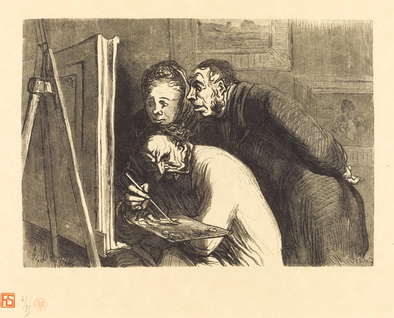 Maler und Bürger von Charles Maurand after Honoré Daumier