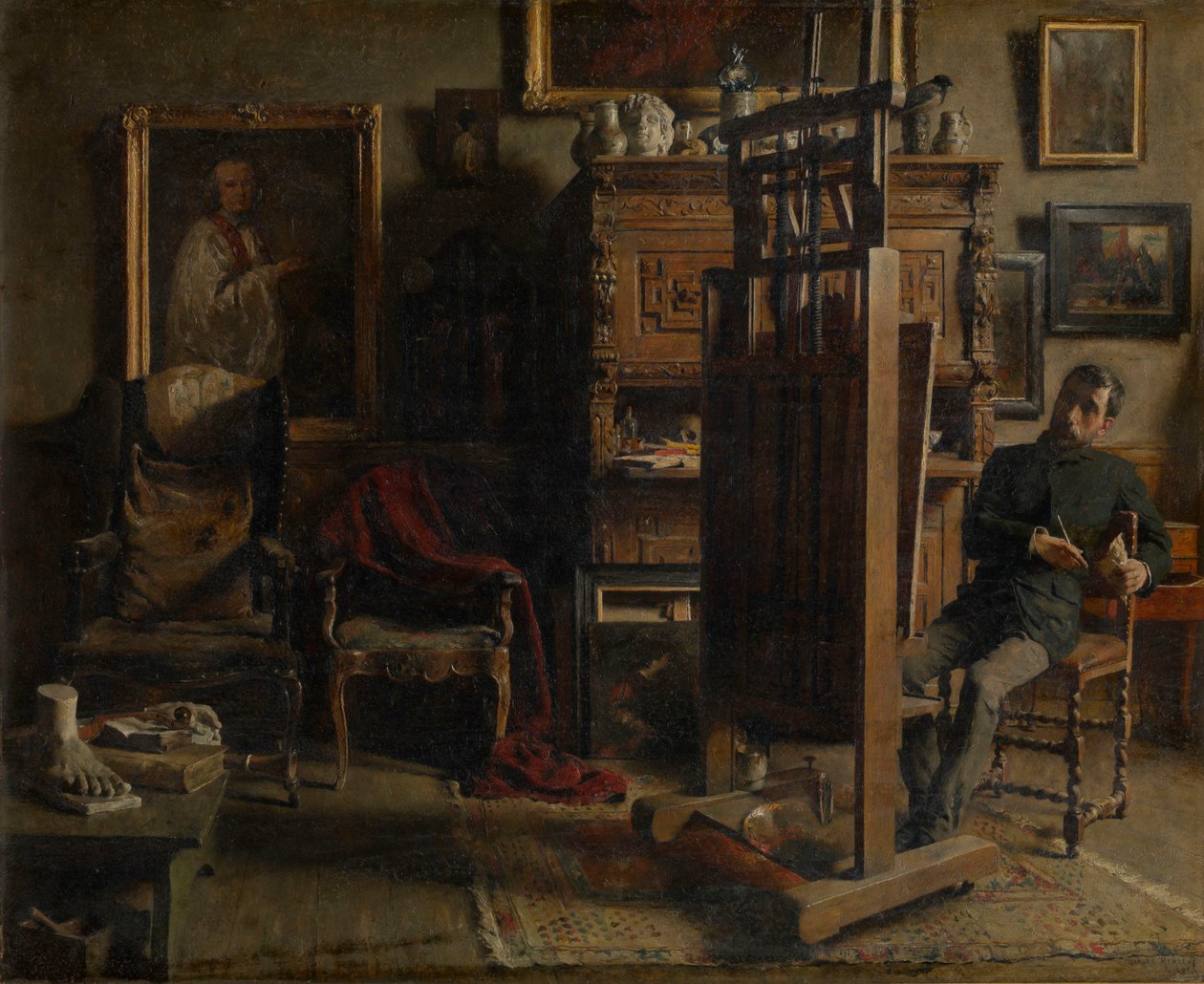 Das Atelier des Malers Jules Lambeaux von Charles Mertens