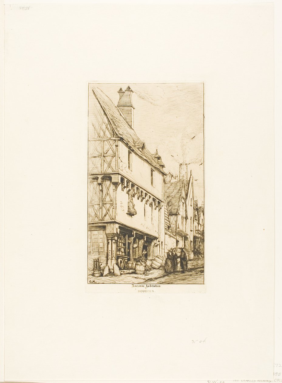 Ein altes Haus in Bourges von Charles Meryon
