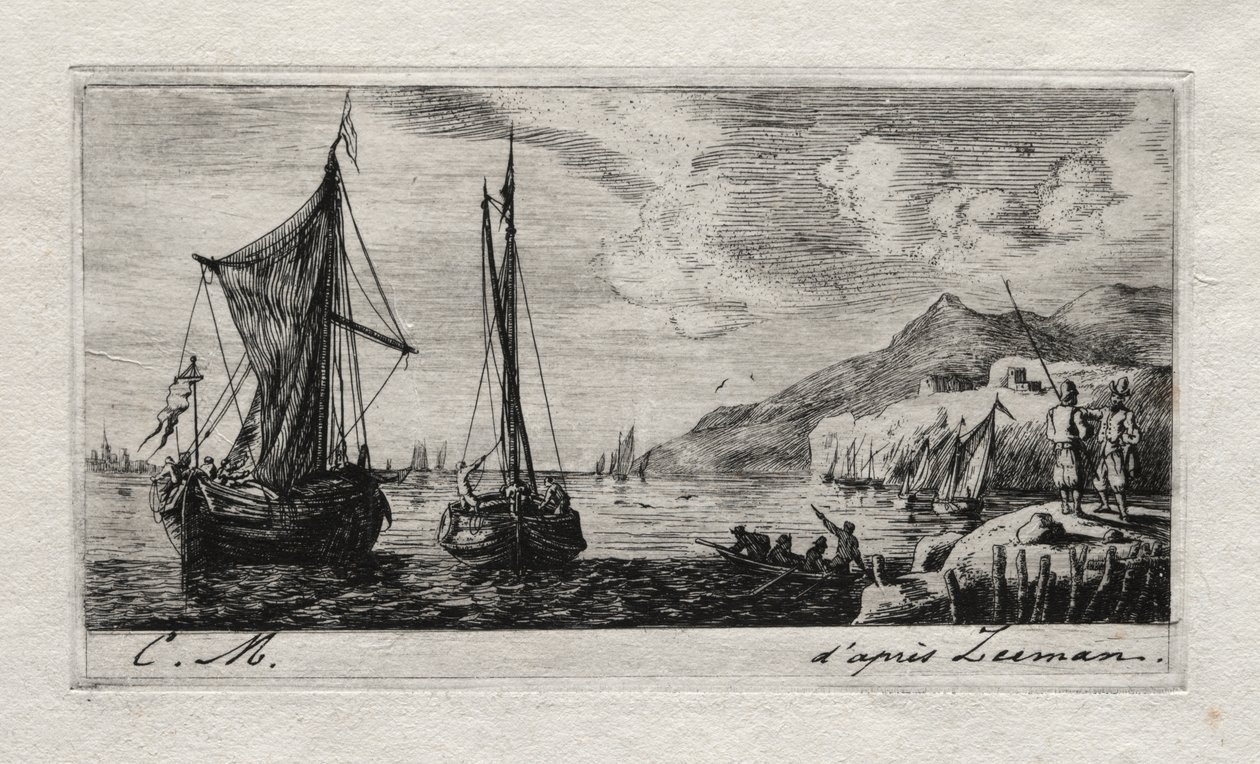 Calais - Flushing Boote von Charles Meryon