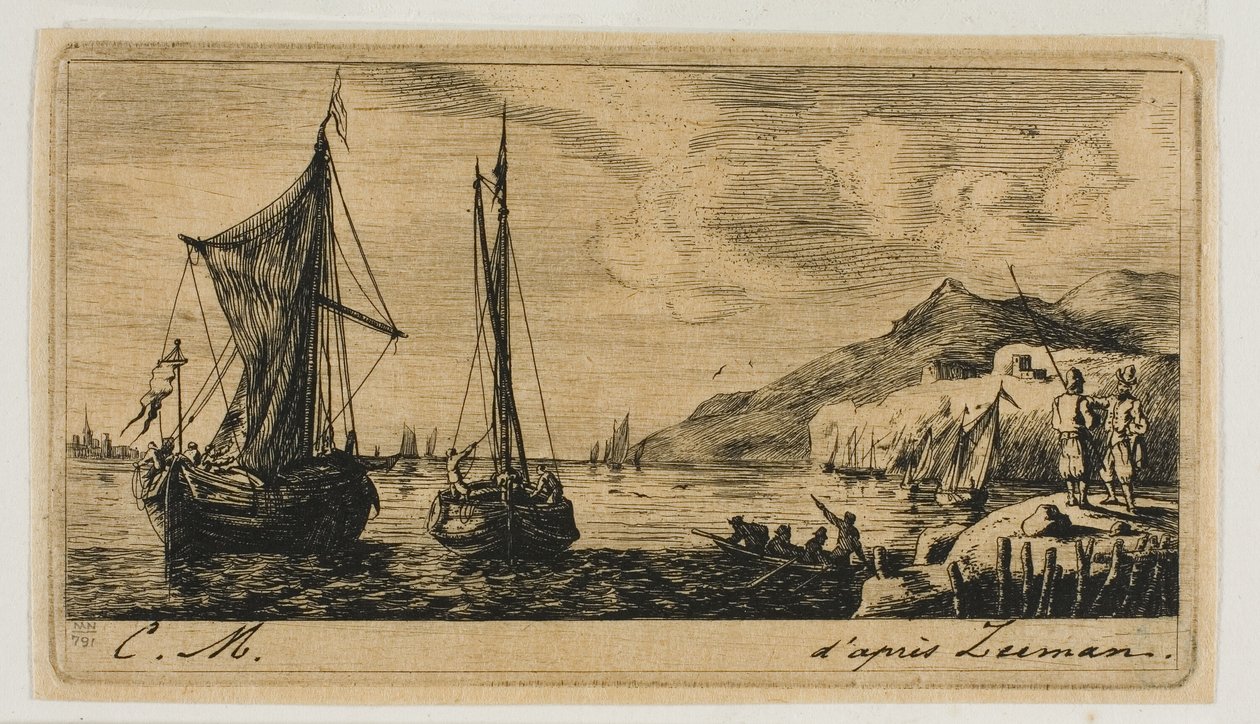 Calais-Boote in Vlissingen von Charles Meryon
