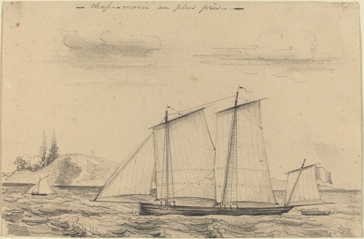 Chasse-maree am Wind von Charles Meryon