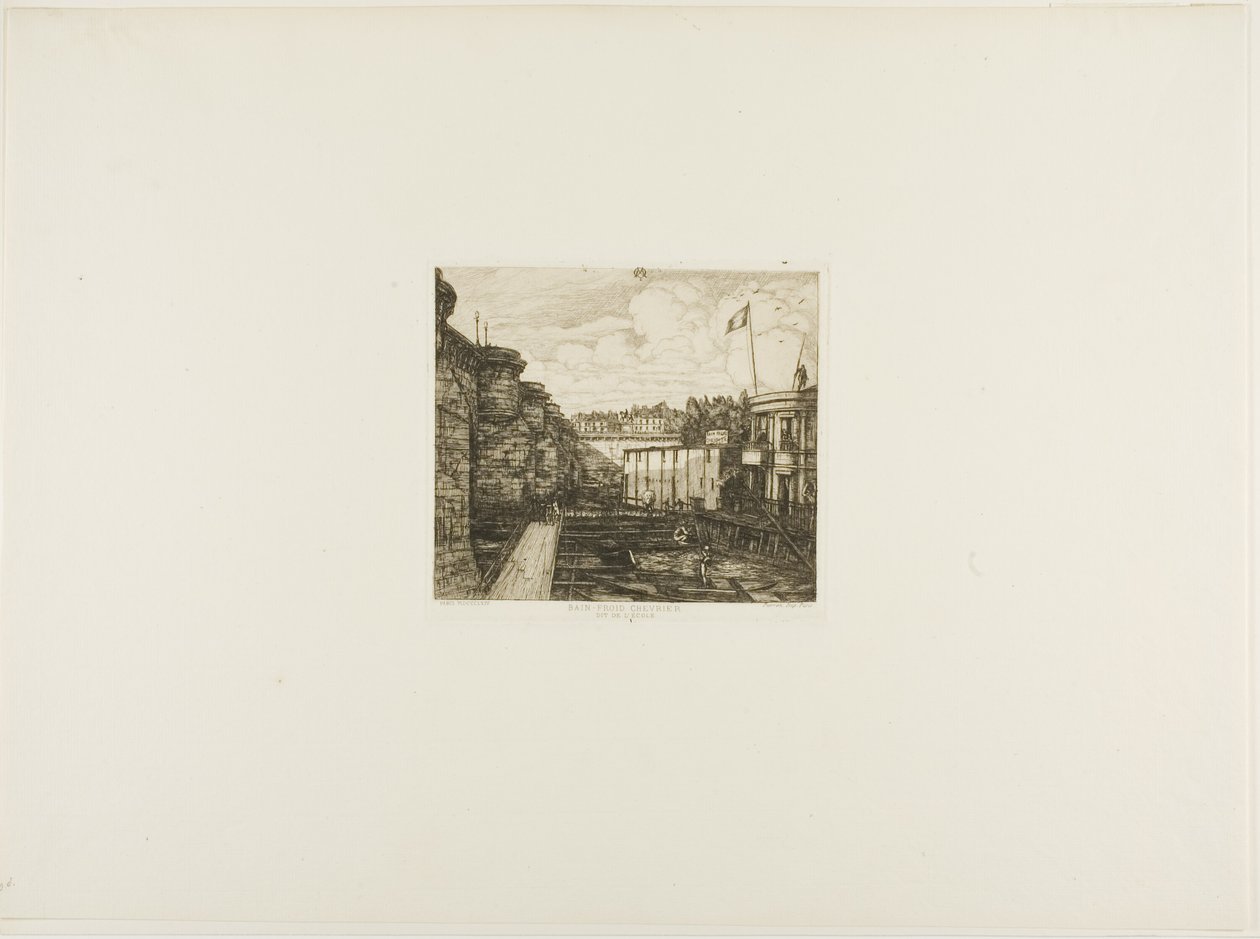 Chevriers Kaltbadeanstalt, Paris von Charles Meryon