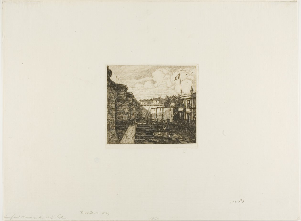 Chevriers Kaltbadeanstalt, Paris von Charles Meryon
